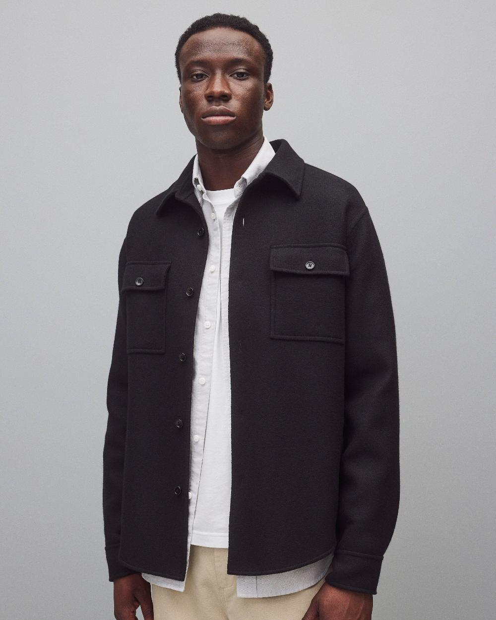 reigning champ Double Faced Wool Concourse Overshirt