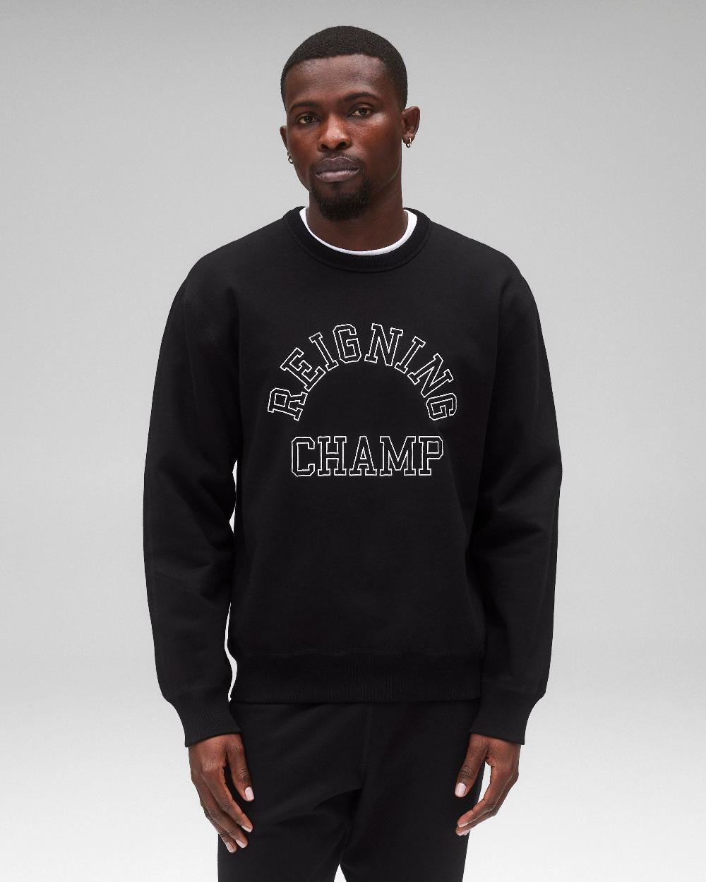 reigning champ Midweight Terry Arch Logo Standard Crewneck