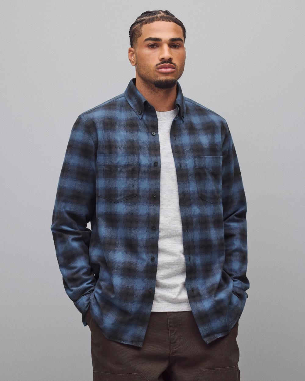 reigning champ Cotton Plaid Site Standard Shirt