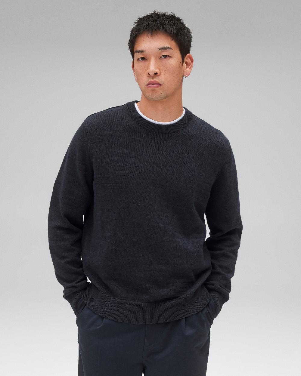 reigning champ Cotton Slub Laurel Crewneck