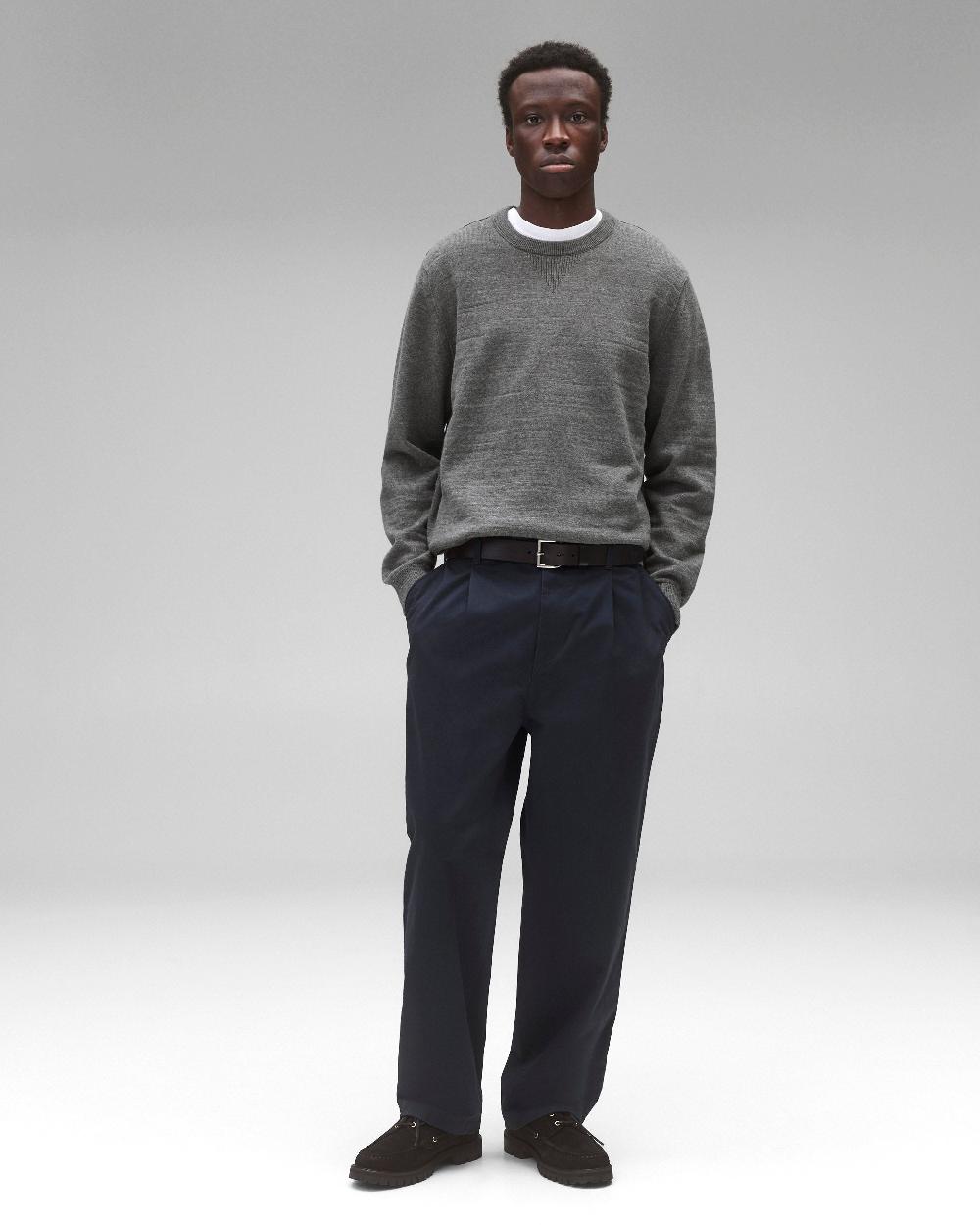 reigning champ Cotton Slub Laurel Crewneck