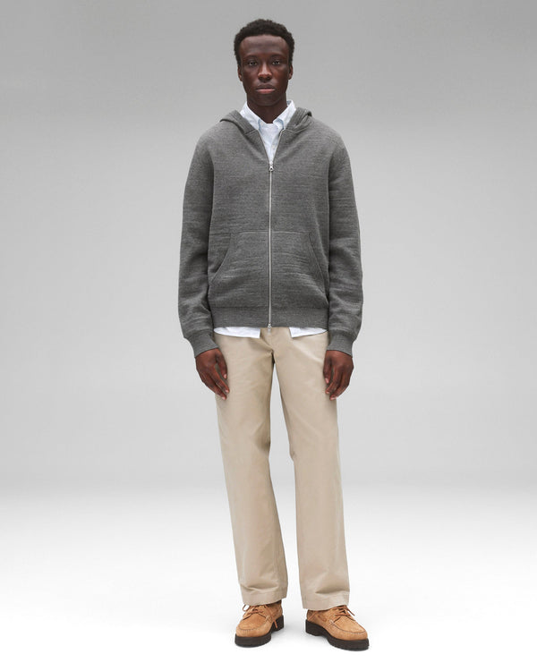 Reigning Champ Cotton Slub Laurel Zip Hoodie