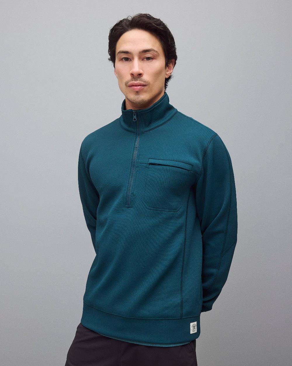 reigning champ Double Knit Rally Slim Quarter Zip