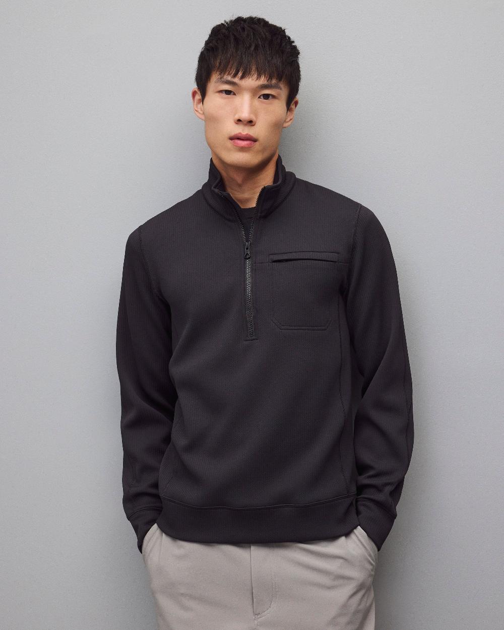 reigning champ Double Knit Rally Slim Quarter Zip