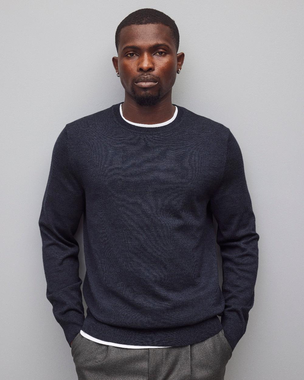 reigning champ Lightweight Merino Harry Crewneck