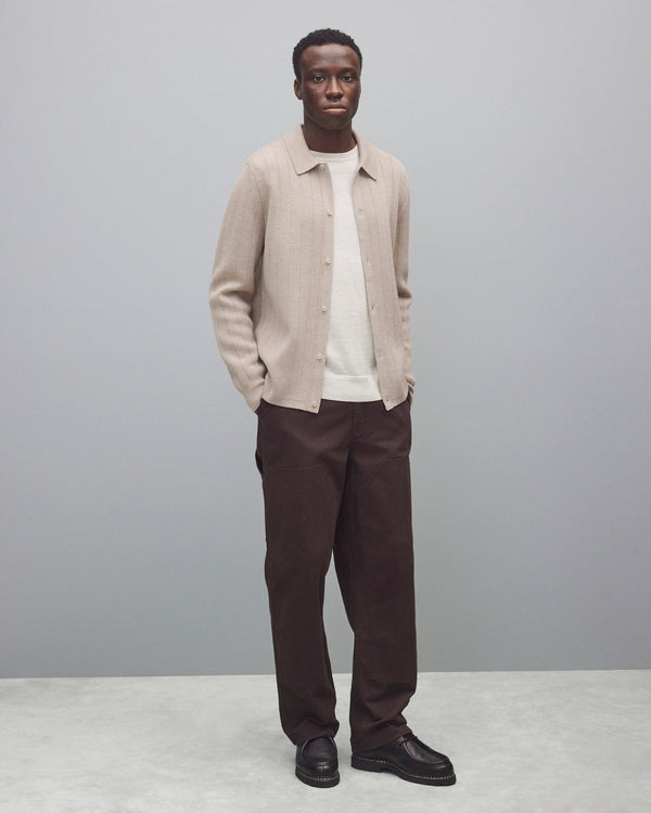 Reigning Champ Merino Drop Needle Pier Shirt