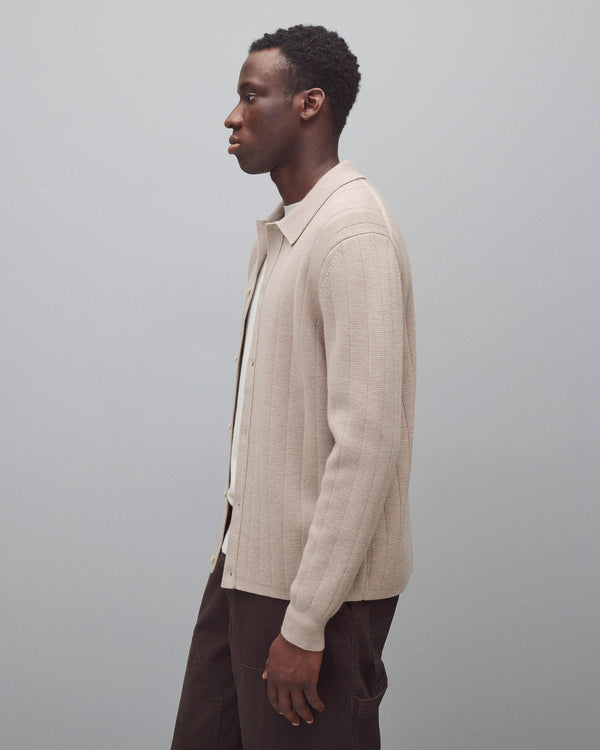 Reigning Champ Merino Drop Needle Pier Shirt