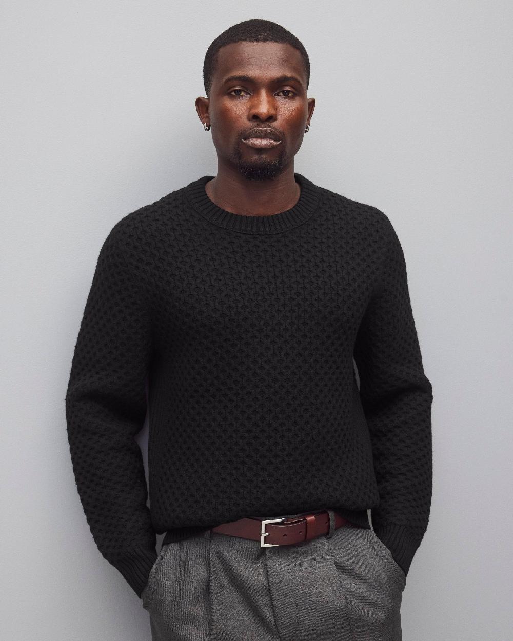 reigning champ Merino Honeycomb Crewneck