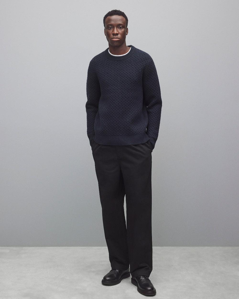 reigning champ Merino Honeycomb Crewneck