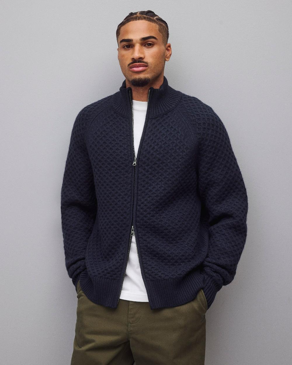 reigning champ Merino Honeycomb Track Jacket