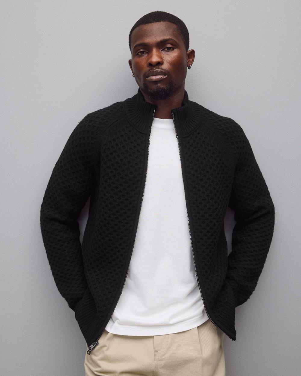 reigning champ Merino Honeycomb Track Jacket