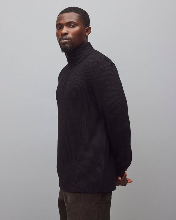 Reigning Champ Merino Rib Vinnie Quarter Zip