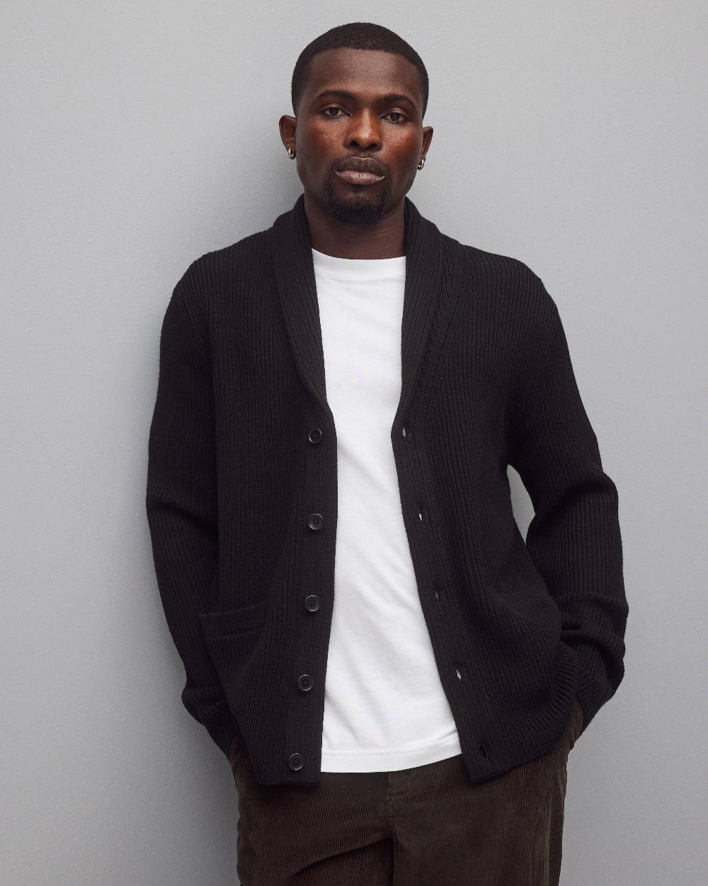 reigning champ Merino Rib Vinnie Shawl Cardigan