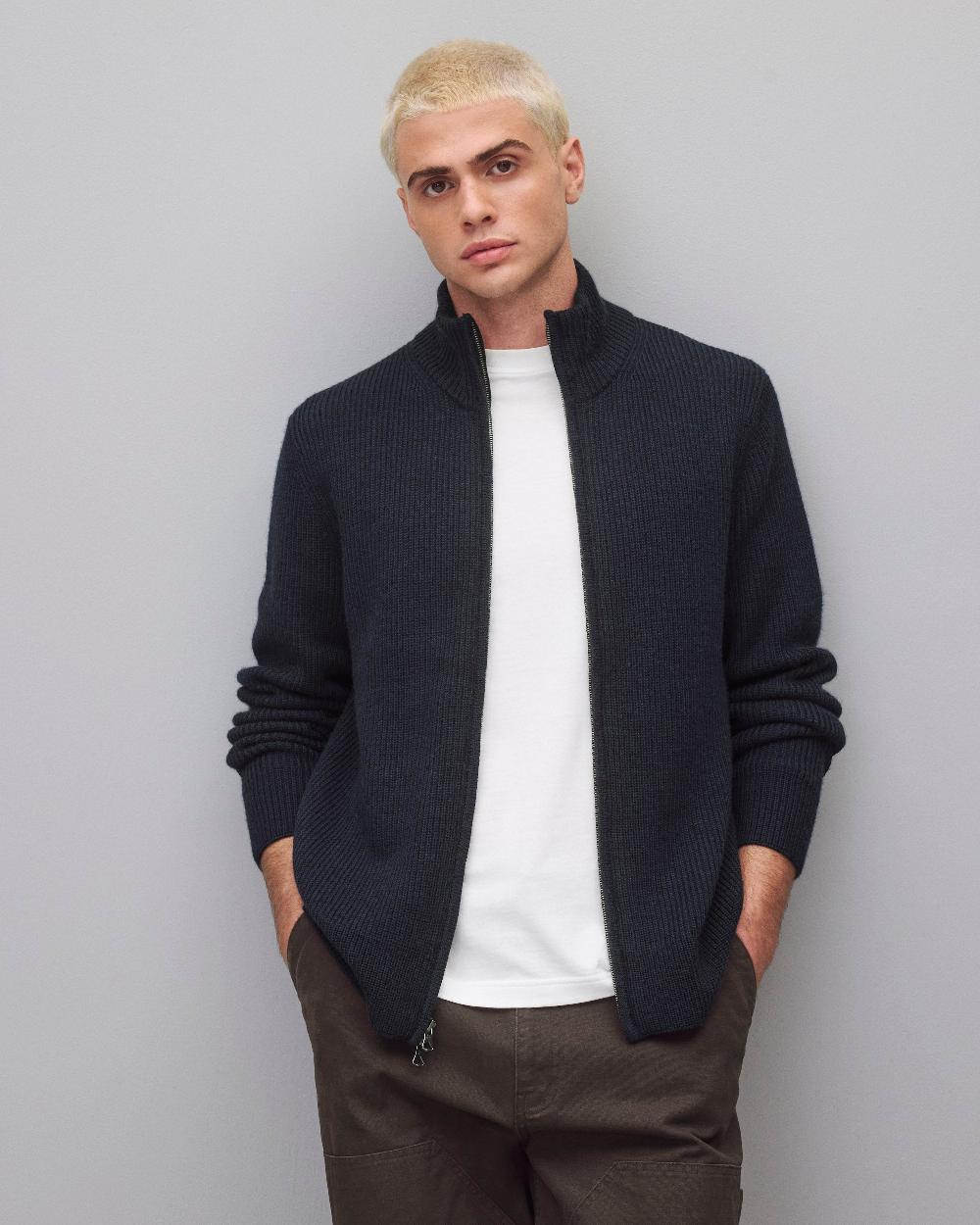 reigning champ Merino Rib Vinnie Track Jacket