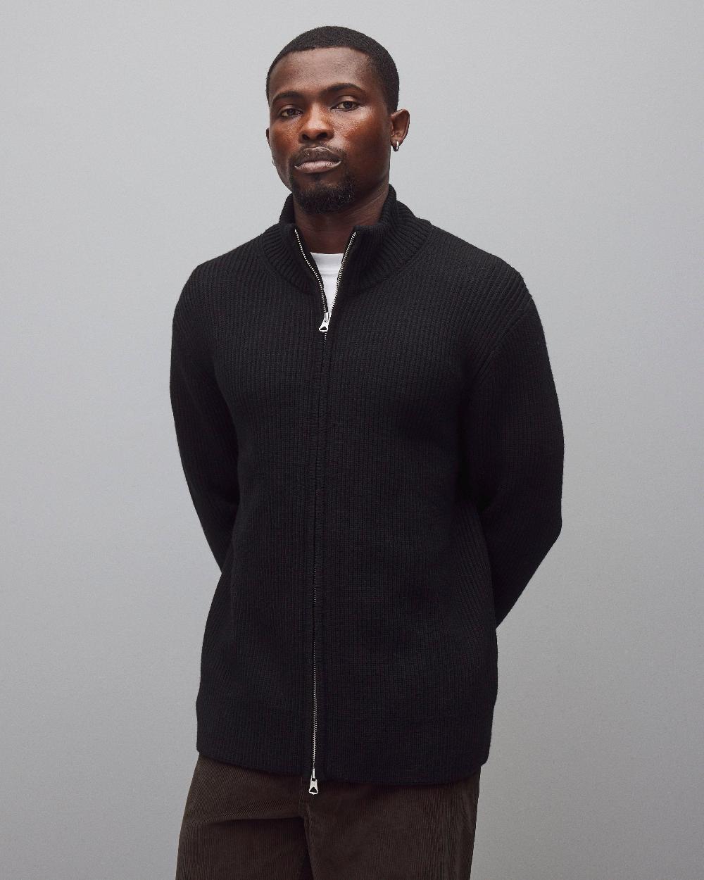 reigning champ Merino Rib Vinnie Track Jacket