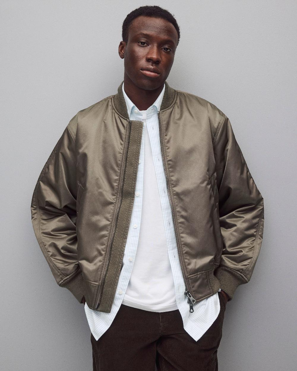 reigning champ Nylon Twill Crew Jacket