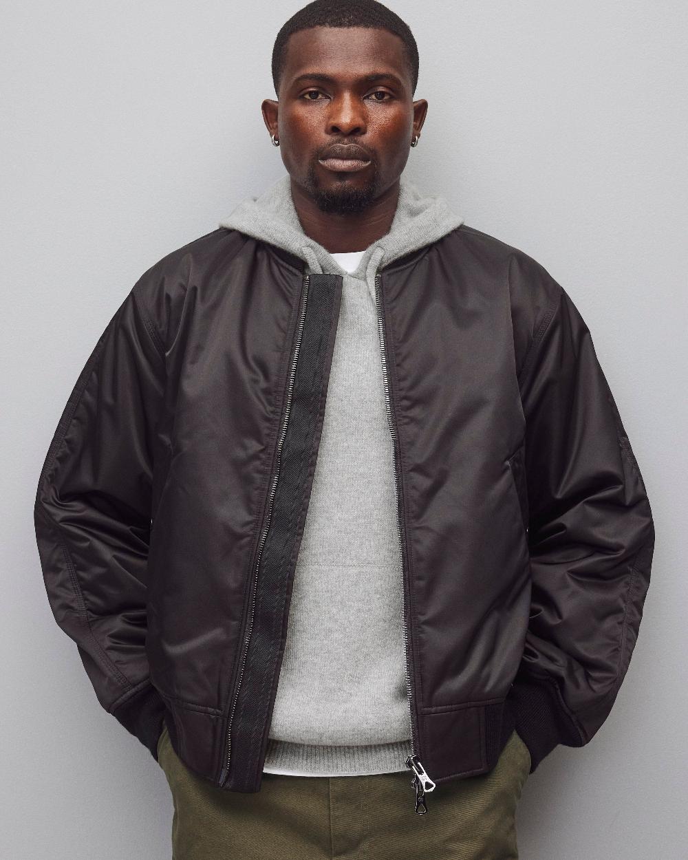reigning champ Nylon Twill Crew Jacket