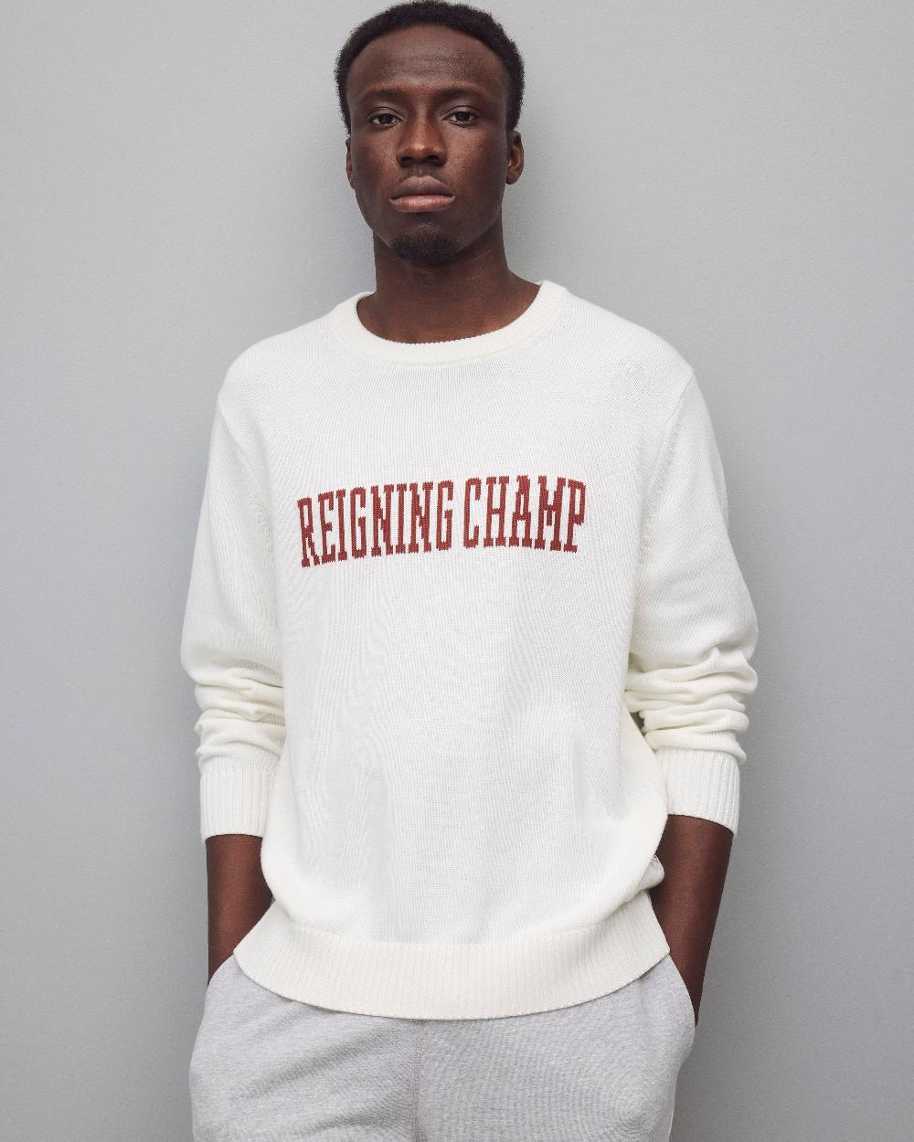 reigning champ Supima Knit Collegiate Crewneck
