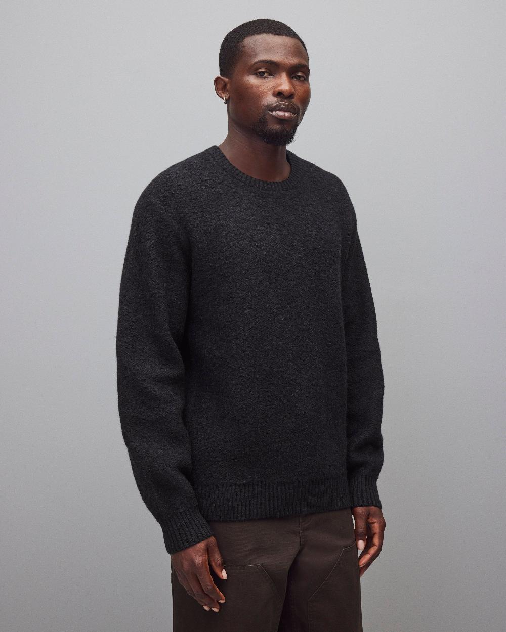 reigning champ Textured Boucle Turf Crewneck