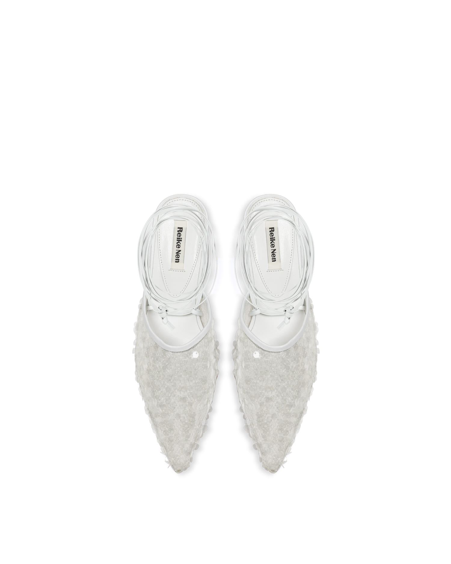 Reike Nen BIT MULES_WHITE SEQUIN