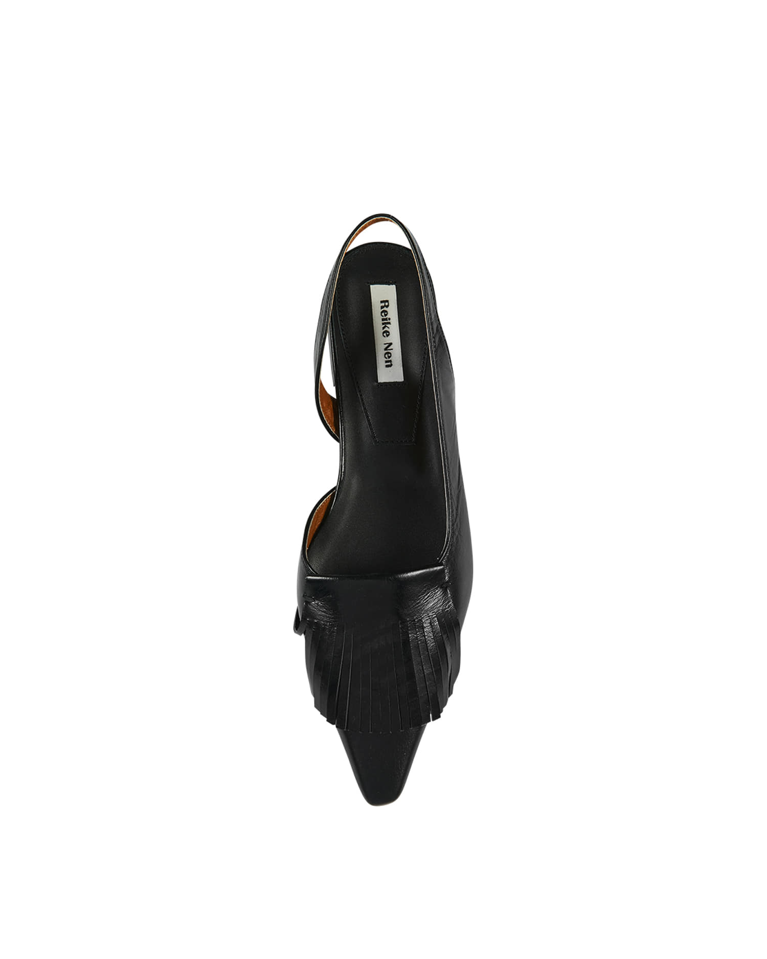 Reike Nen FRINGE SLINGBACK FLATS_BLACK