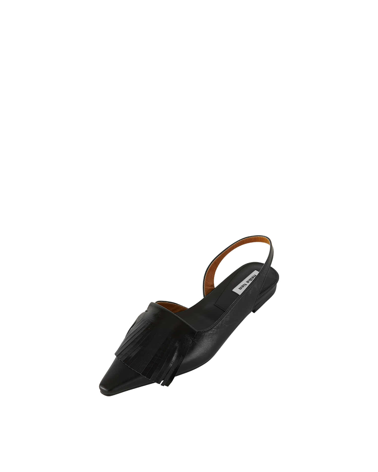 Reike Nen FRINGE SLINGBACK FLATS_BLACK