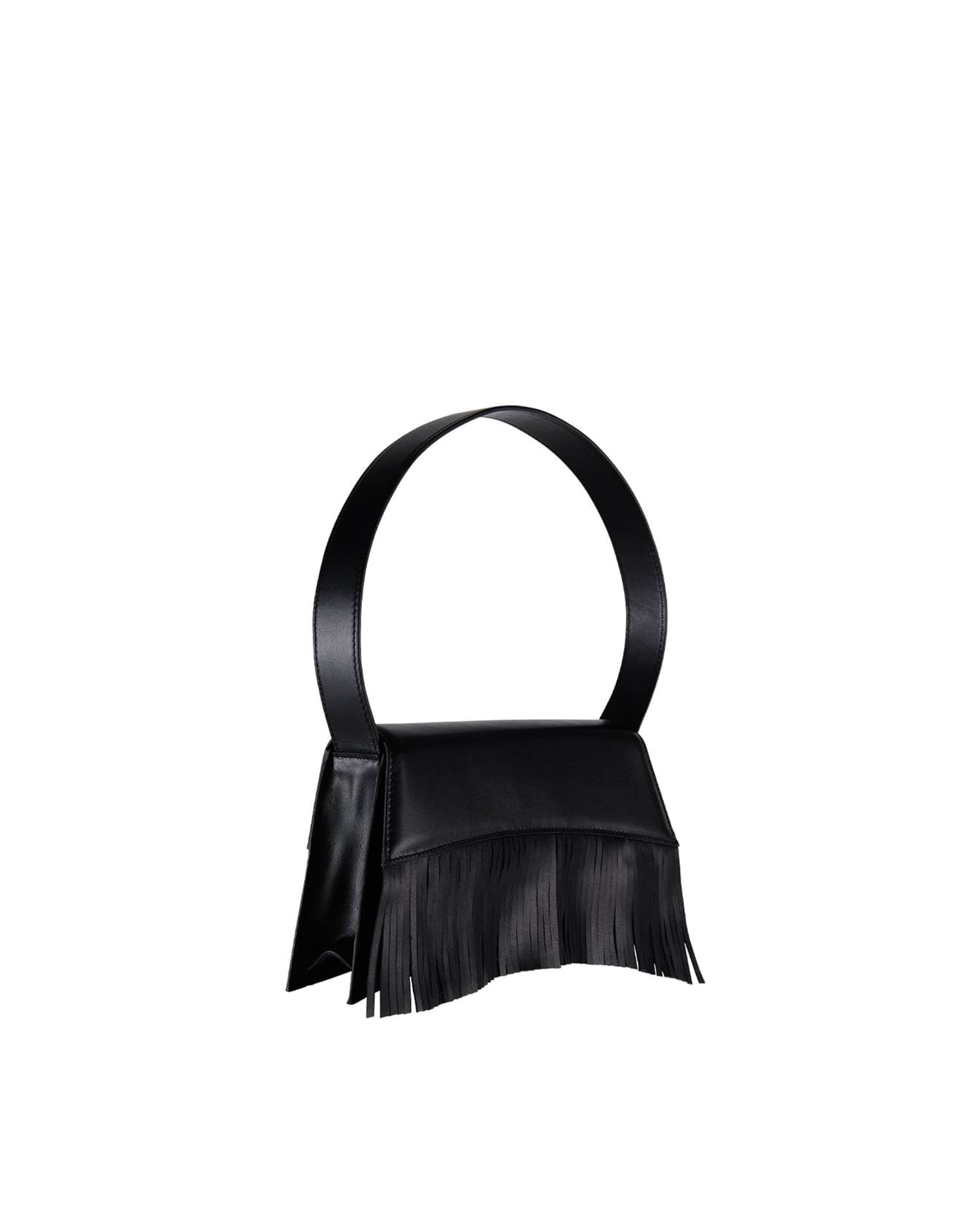 Reike Nen FRINGED ARC SHOULDER BAG_BK