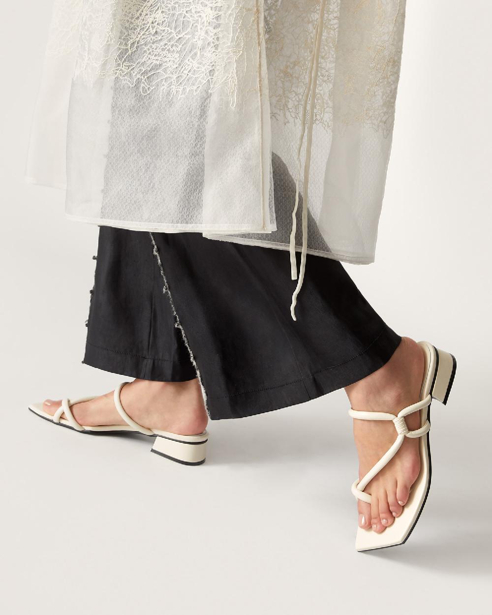 Reike Nen NOODLE LOW SANDALS_OFF WHITE