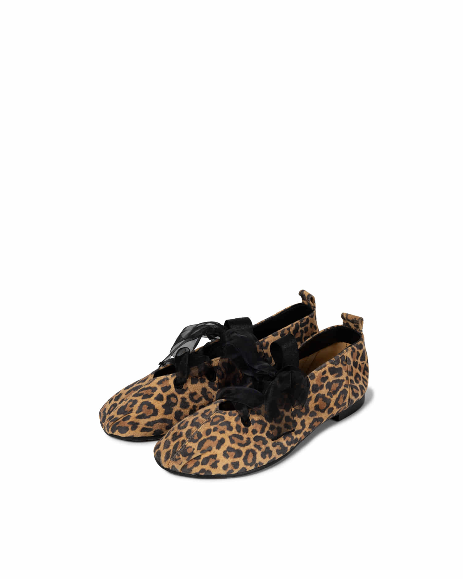 Reike Nen ORGANZA RIBBON FLATS_LEOPARD
