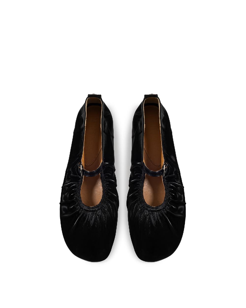 Reike Nen SHIRRING MARY JANE_BLACK