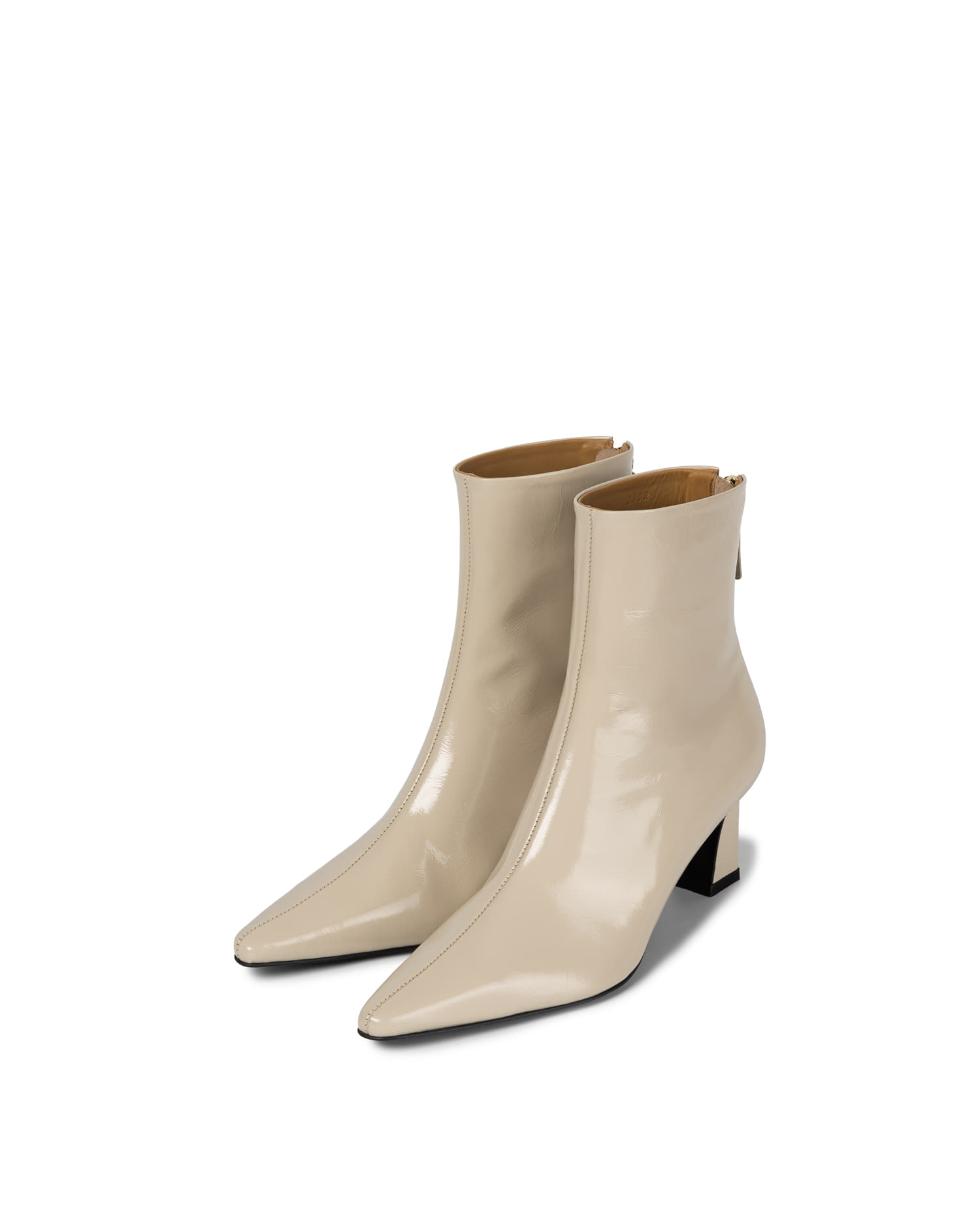 Reike Nen SLIM LINE ANKLE BOOTS_BEIGE