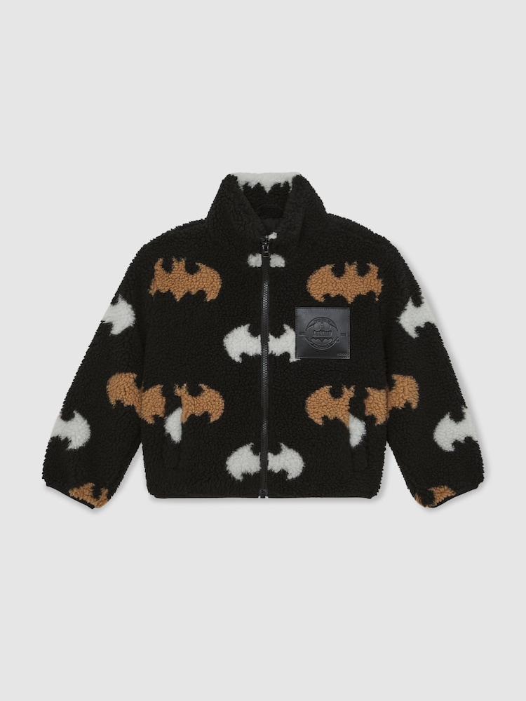 reiss 13-14 yrs Batman | Reiss Fleece Zip Jacket in Black
