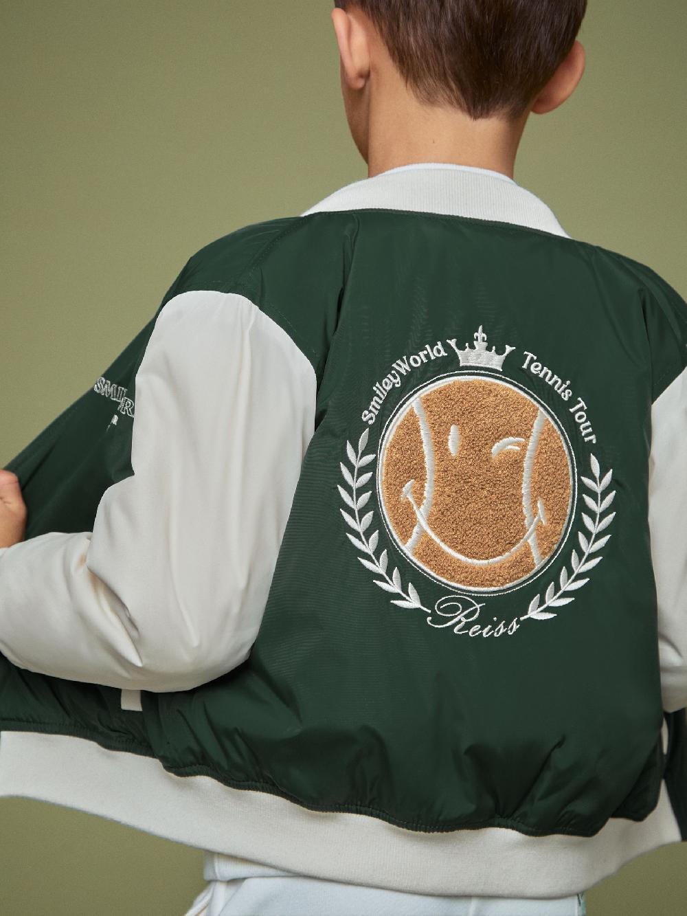 Reiss 13-14 Yrs SmileyWorld | Reiss Bomber Jacket In Dark Green