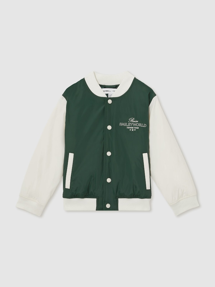 reiss 13-14 yrs SmileyWorld | Reiss Bomber Jacket in Dark Green