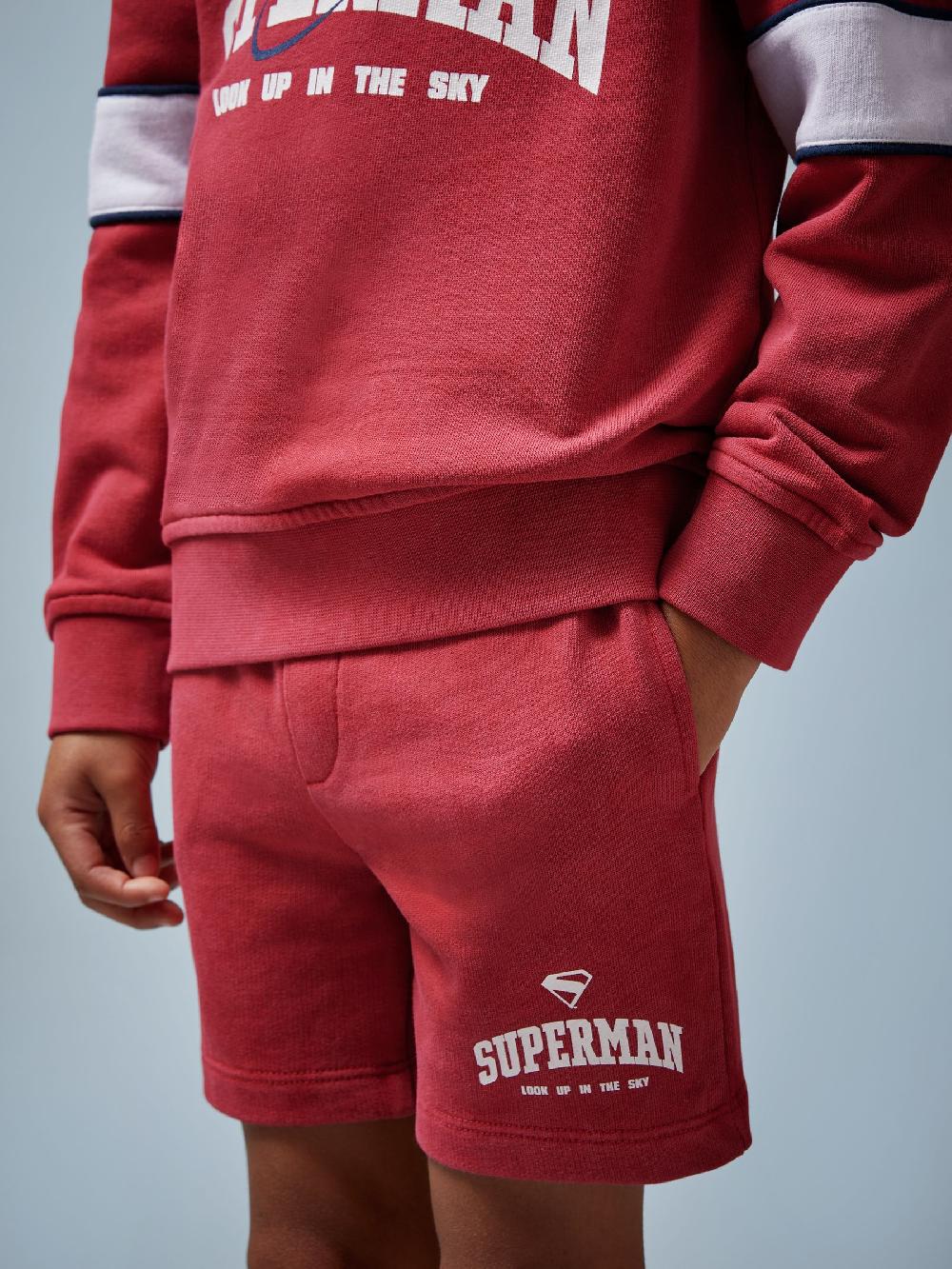 Reiss 13-14 Yrs Superman | Reiss Cotton Logo Shorts In Red