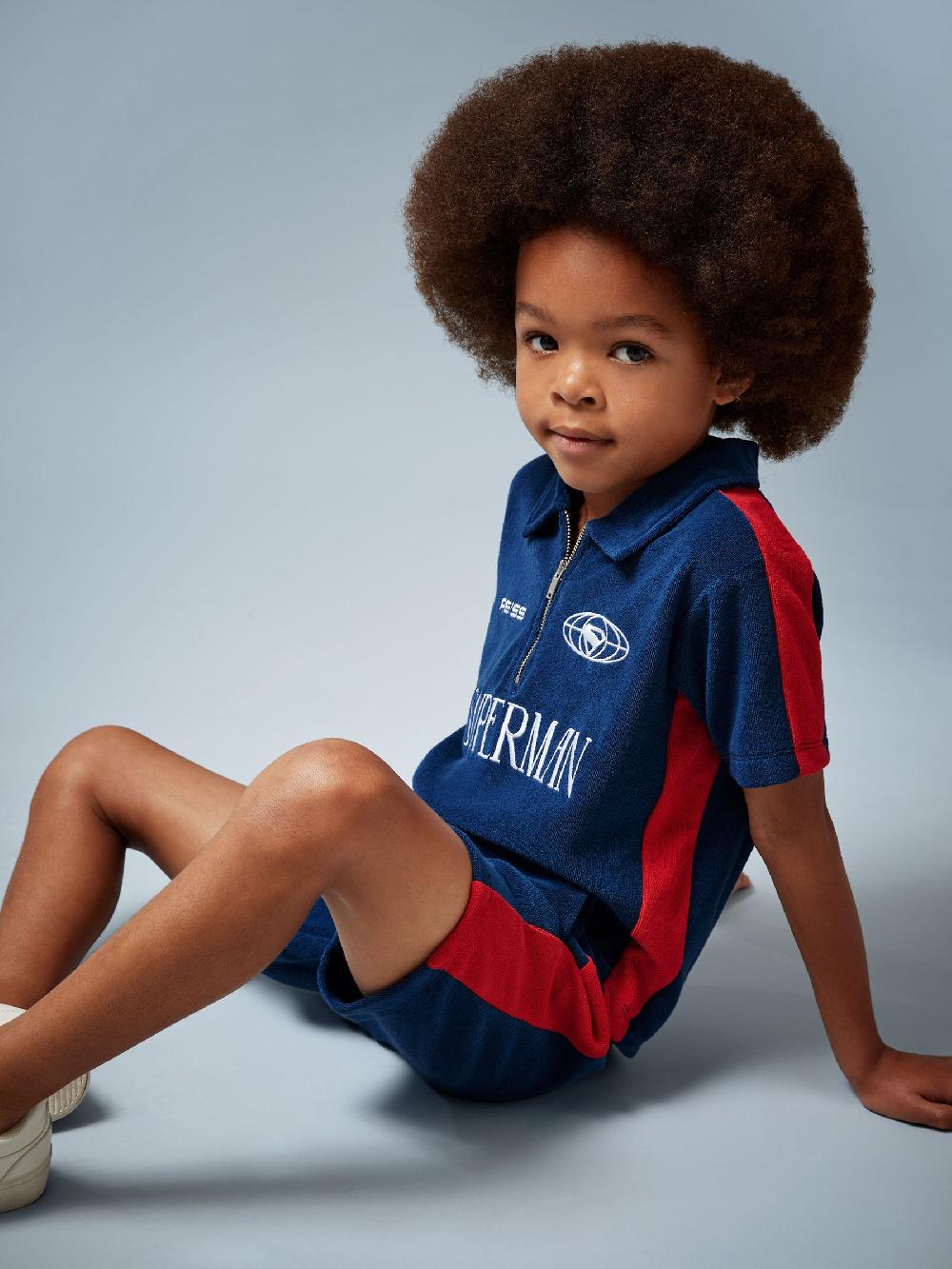 Reiss 13-14 Yrs Superman | Reiss Towelling Shorts In Blue/Red