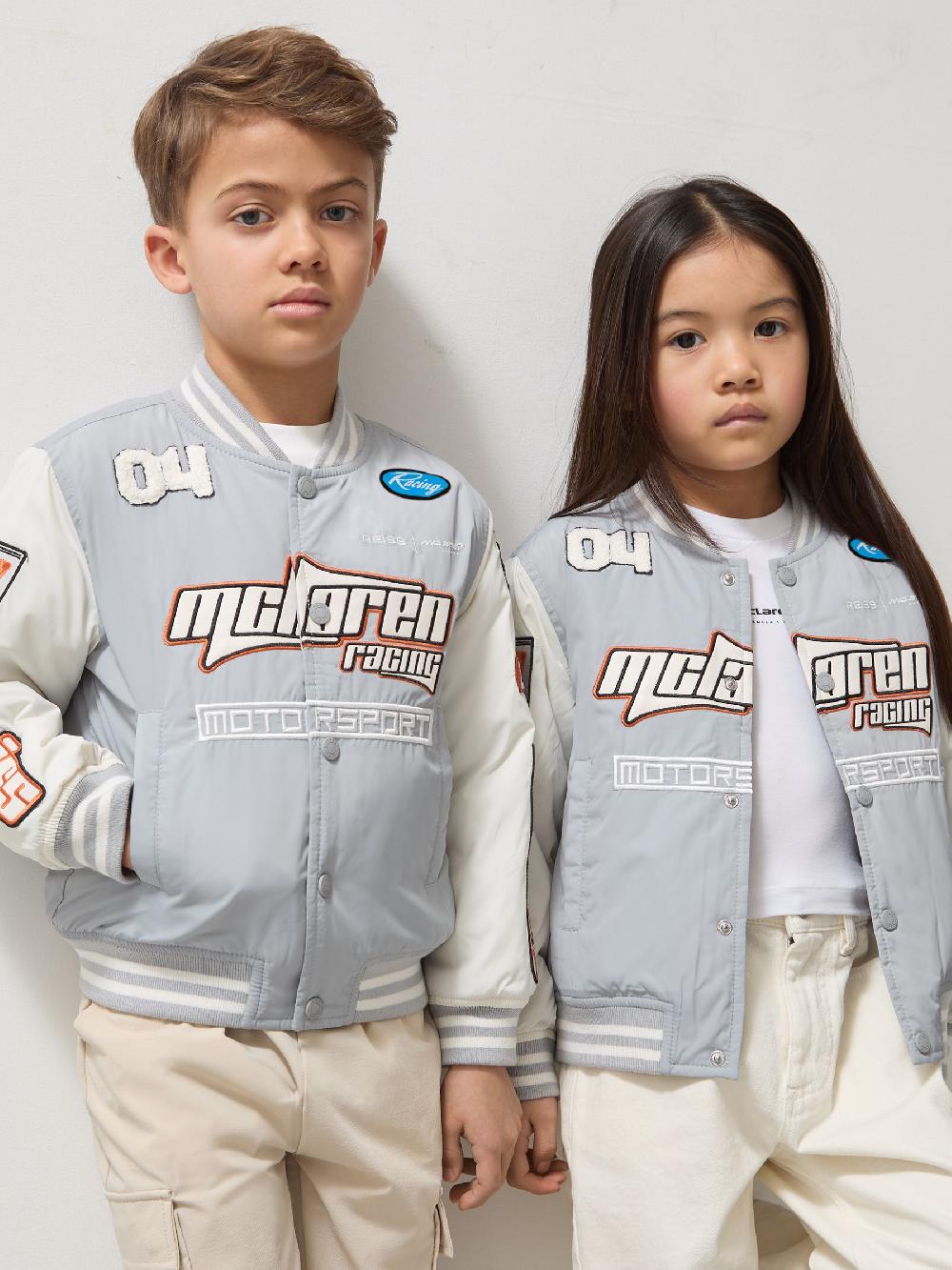 Reiss 3-9 Yrs McLaren F1 Team Bomber Jacket Unisex Fit In Blue Tones