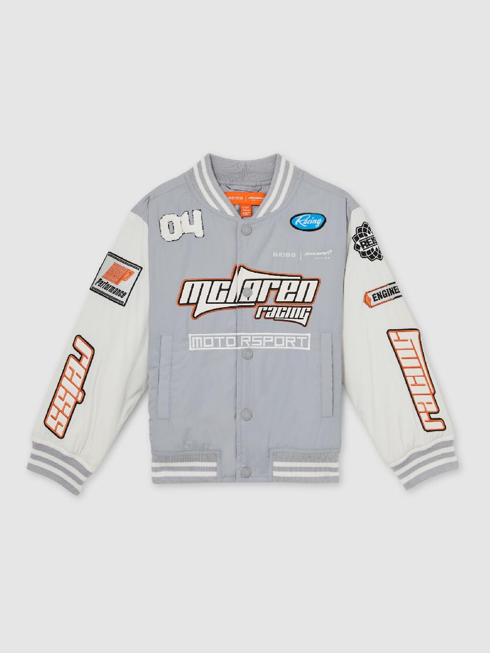 Reiss 3-9 Yrs McLaren F1 Team Bomber Jacket Unisex Fit In Blue Tones