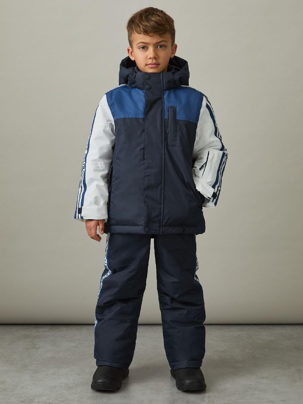 Reiss 3-9 Yrs Padded-Ripstop Ski Jacket In White/Navy/Blue