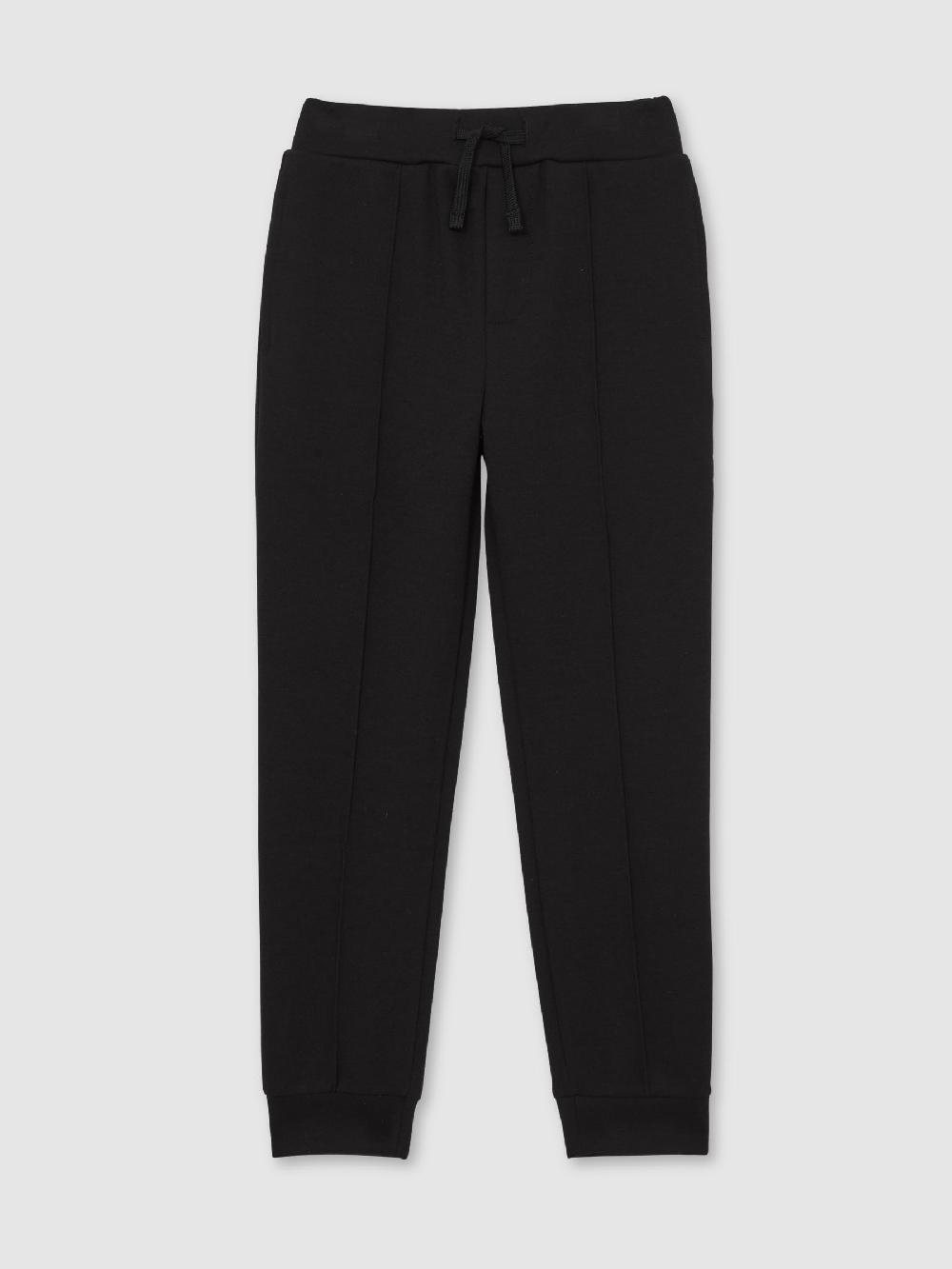 Reiss 3-9 Yrs Premium Interlock Drawstring Joggers In Black