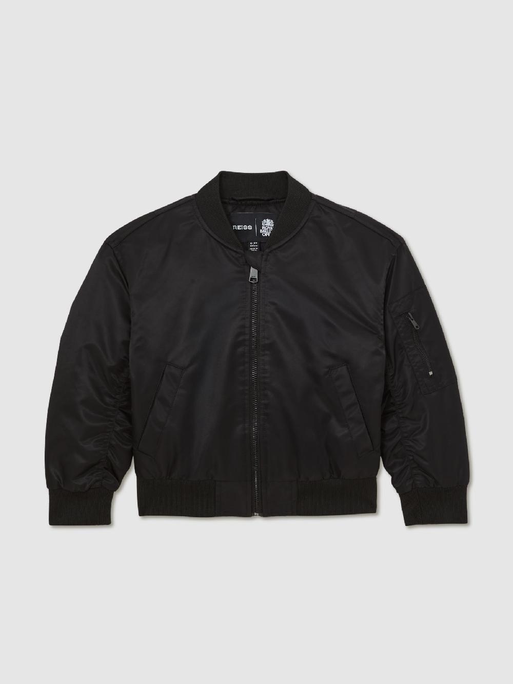 Reiss 3-9 Yrs Royal Ballet Bomber Jacket Unisex Fit In Black