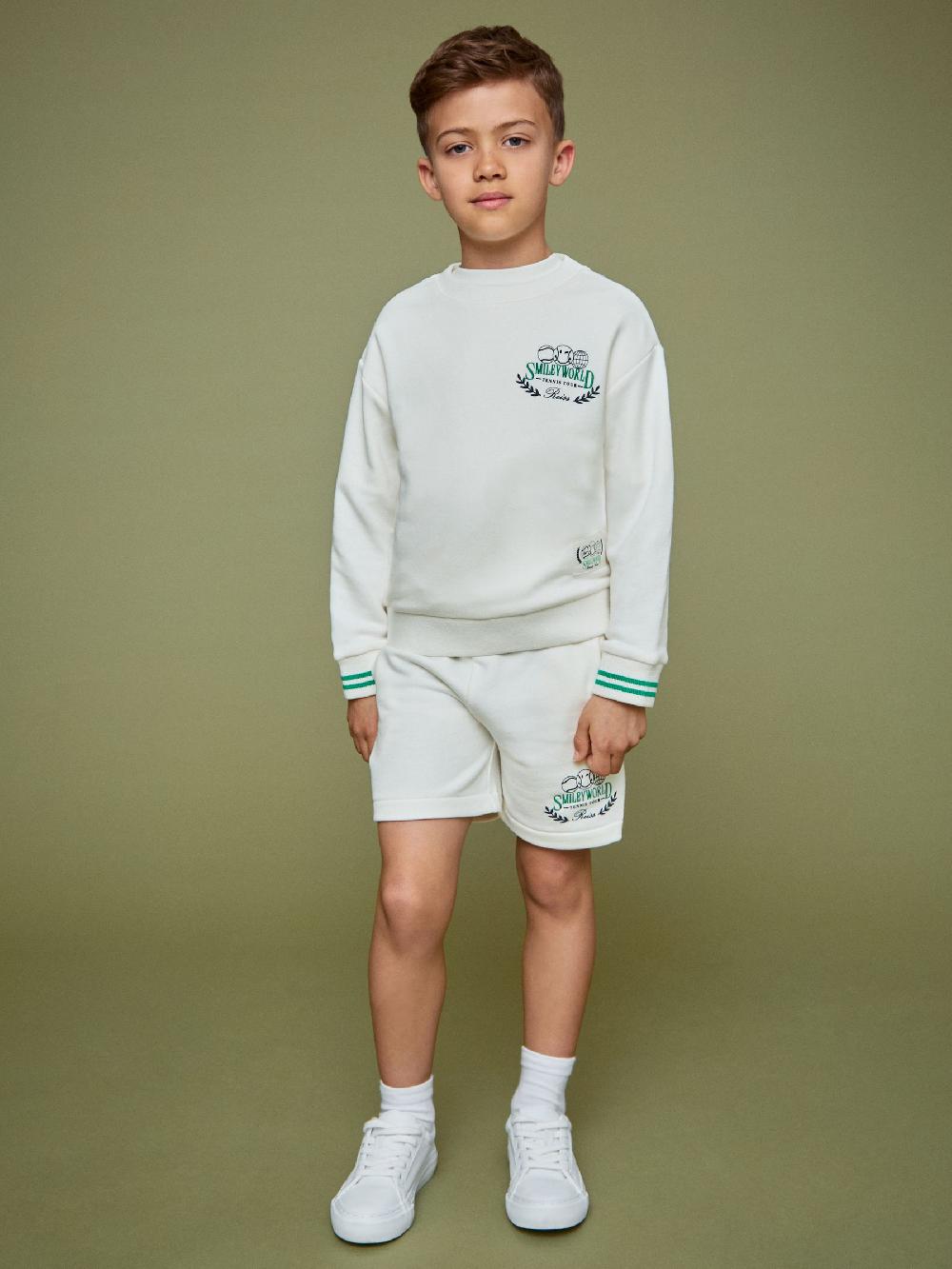 Reiss 3-9 Yrs SmileyWorld | Reiss Drawstring Shorts Unisex Fit In White