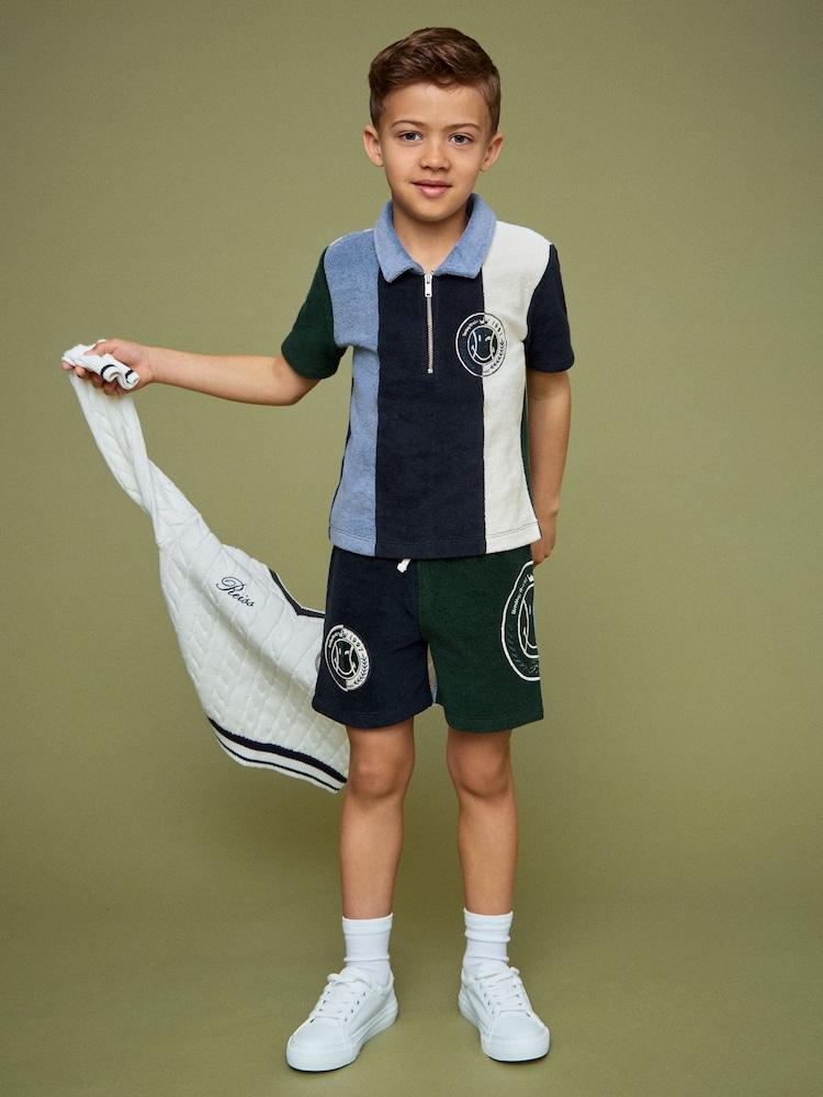 reiss 3-9 yrs SmileyWorld | Reiss Towel Polo Shirt in Blue