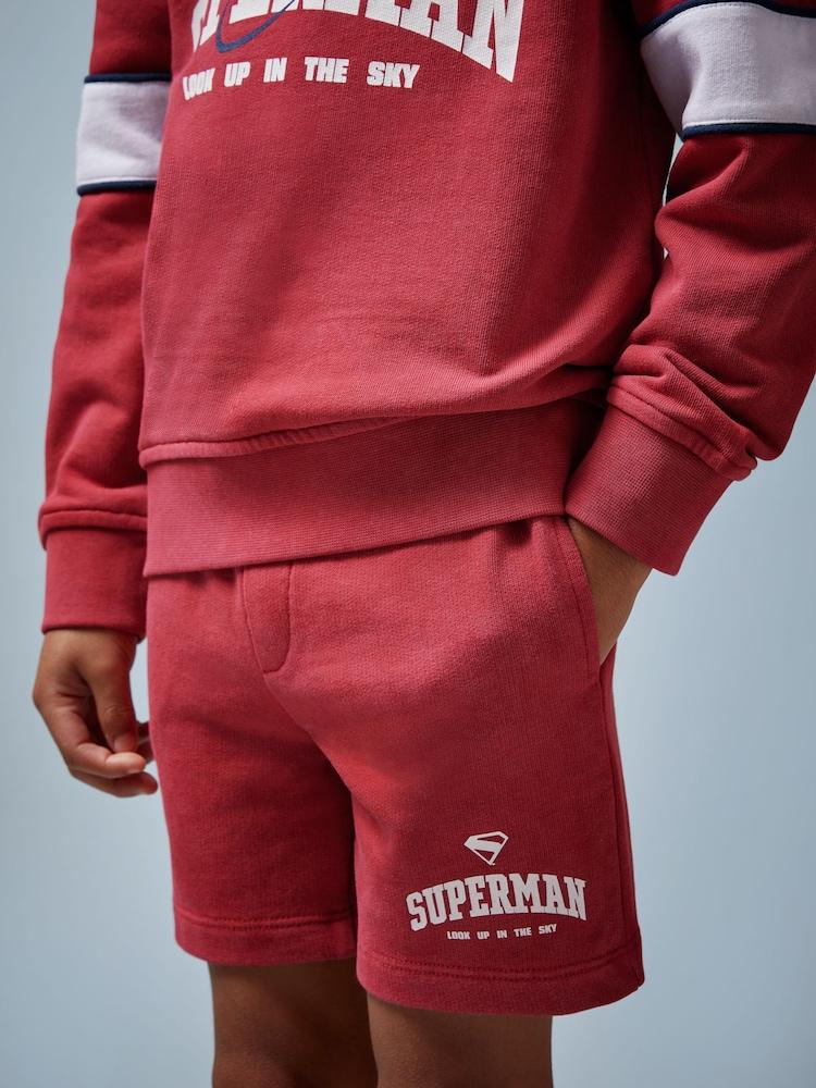 reiss 3-9 yrs Superman | Reiss Cotton Logo Shorts in Red