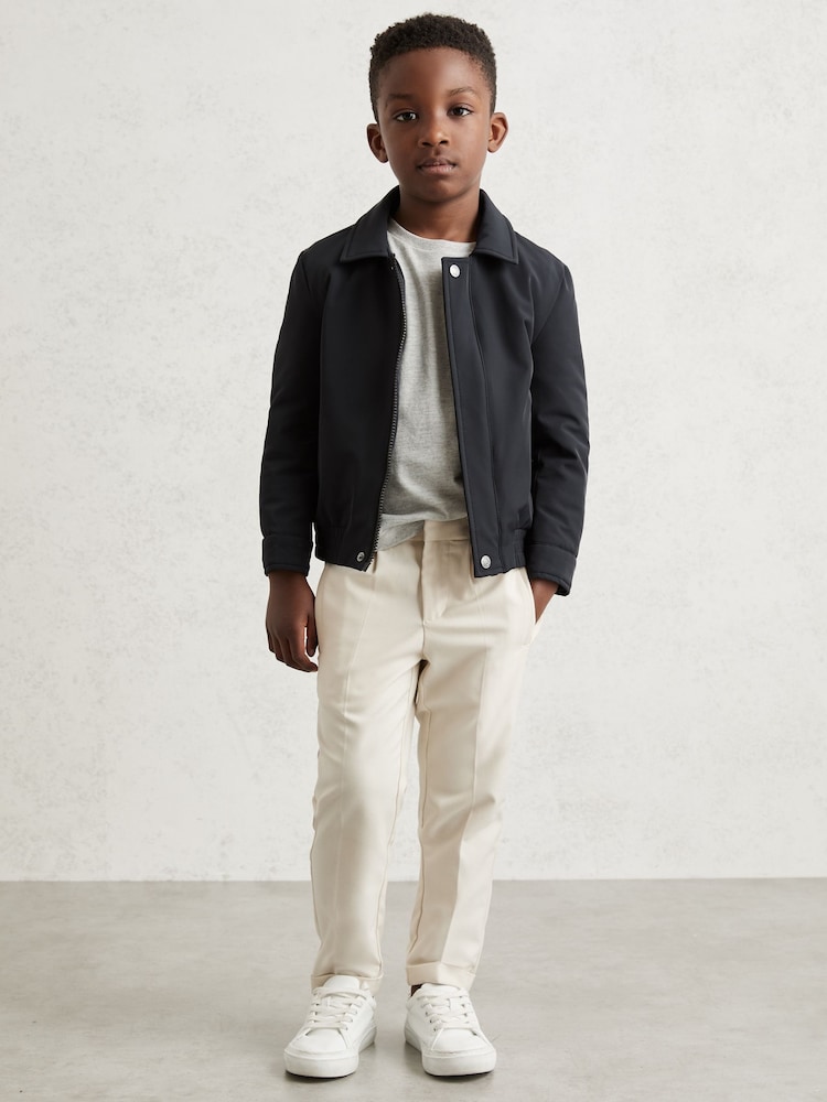 reiss 3-9 yrs Zip-Through Harrington Jacket in Blue