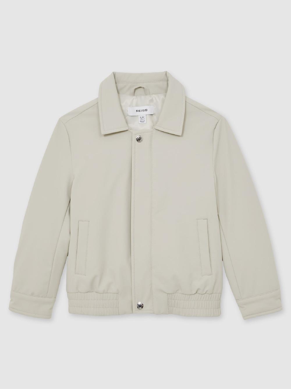 Reiss 3-9 Yrs Zip-Through Harrington Jacket In Stone