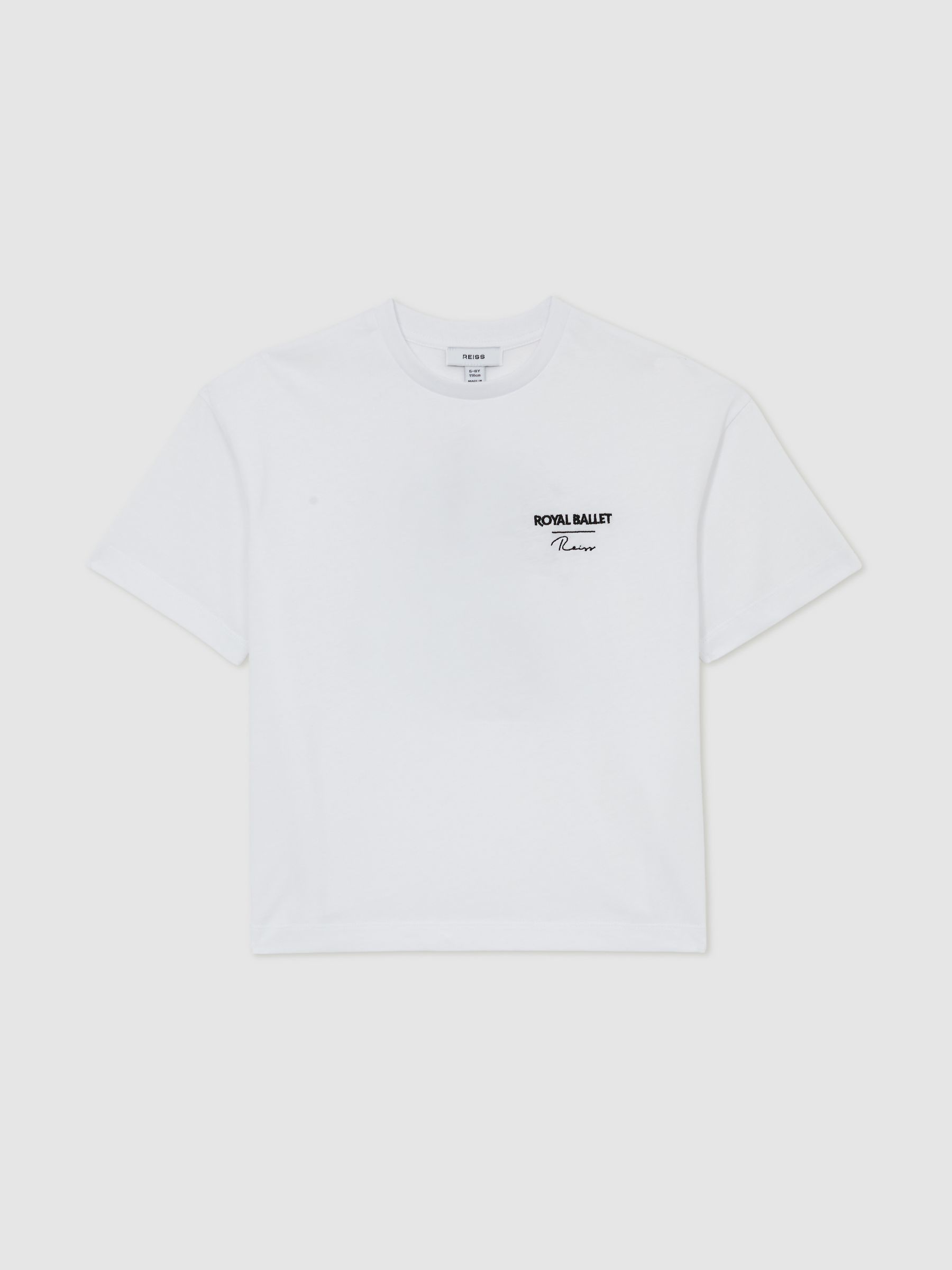 Reiss 9-13 Yrs Reiss | Royal Ballet Logo T-Shirt Unisex Fit In White