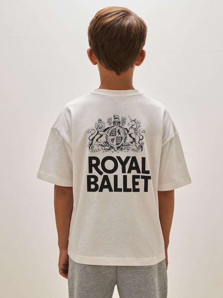 reiss 9-13 yrs Reiss | Royal Ballet Logo T-Shirt Unisex Fit in White