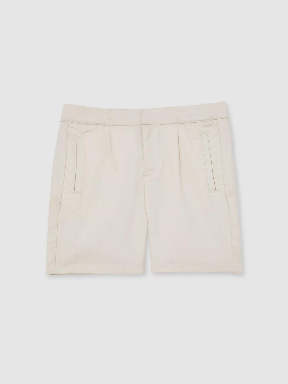 Reiss 9-13 Yrs Relaxed Drawstring Shorts In Off White