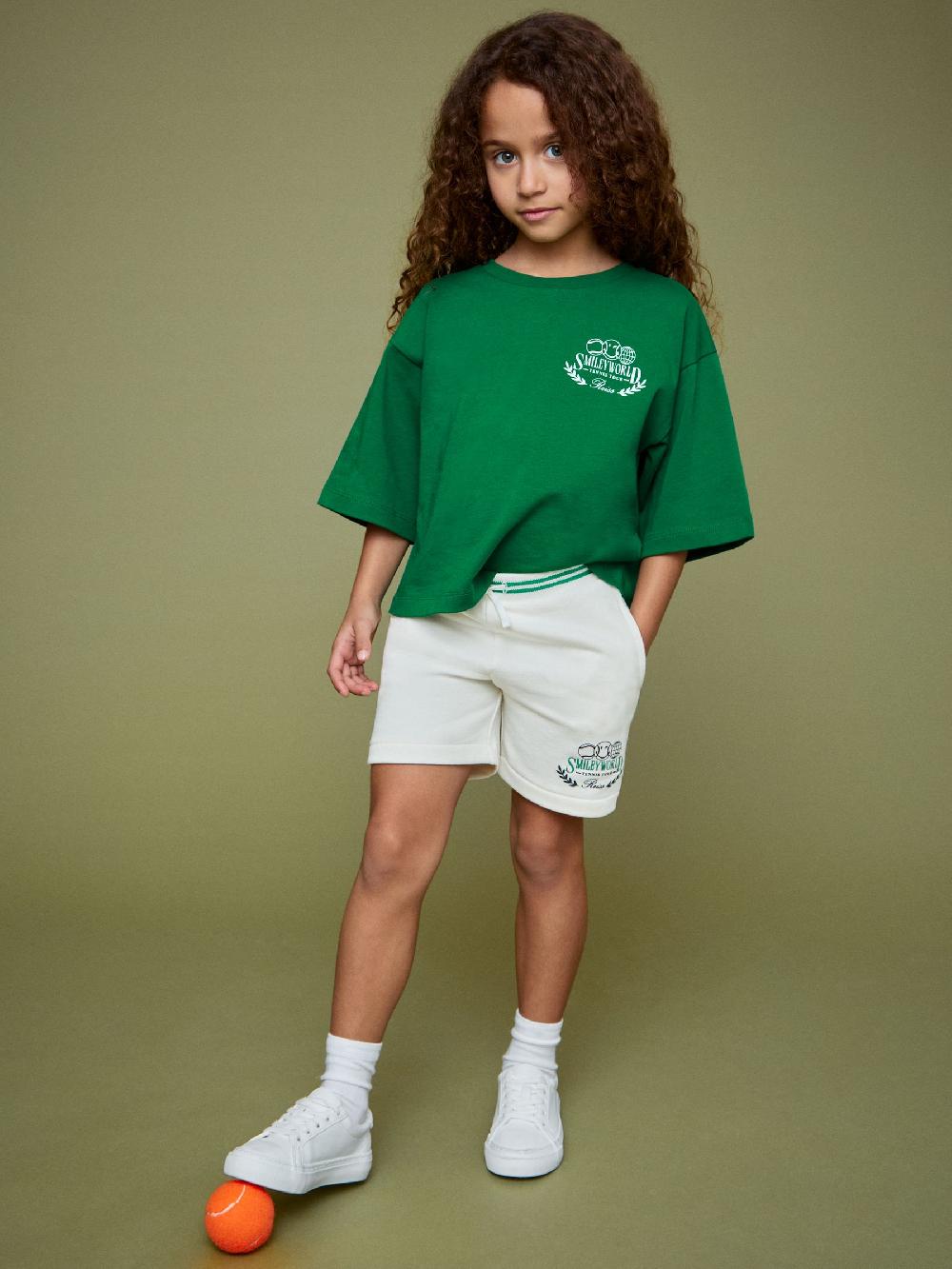 Reiss 9-13 Yrs SmileyWorld | Reiss Drawstring Shorts Unisex Fit In White